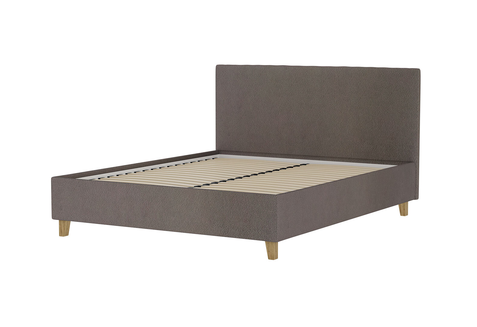 Фото 4 - Кровать VND Соло с подъемным механизмом 160х200 см, Siena 1005 Hazelnut (серый), ножки лак