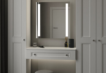 Фото Дзеркало Верона 700х700 кнопка Moreli