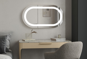 Фото Зеркало Лидс 900х600 кнопка Moreli