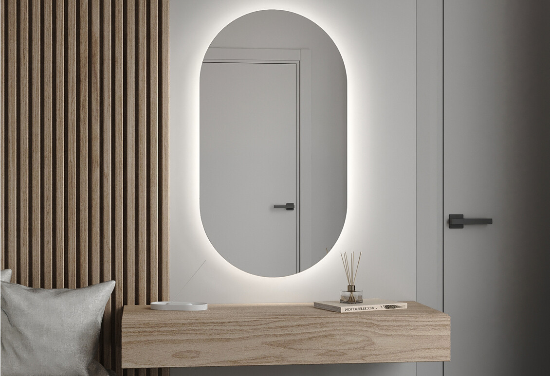 Фото Зеркало Лиль 800х500 кнопка Moreli