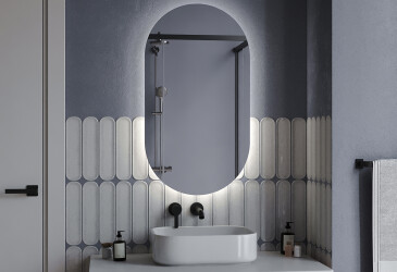 Фото Зеркало Лиль 1000х600 кнопка Moreli