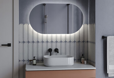 Фото Дзеркало Ліль 1200х600 кнопка Moreli