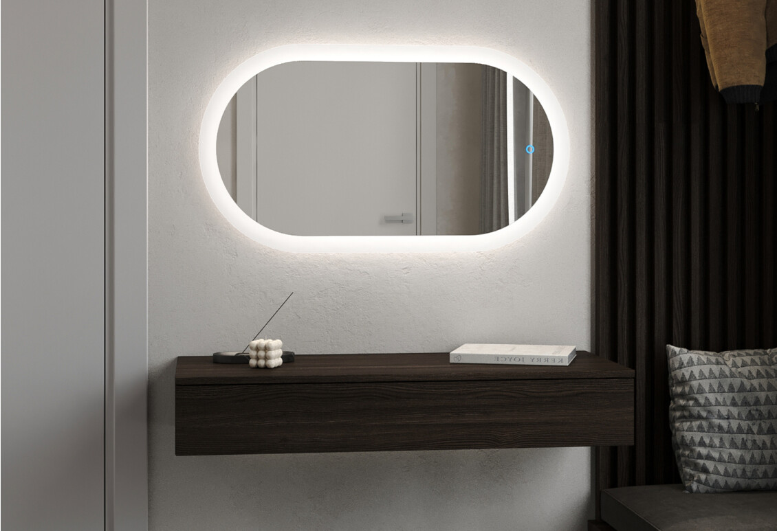 Фото Зеркало Лион 900х600 сенсор Moreli