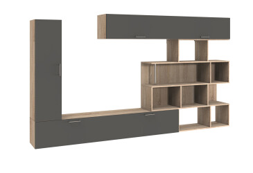 Фото Стенка Киевский стандарт Галатея Д 305 см дуб сонома / антрацит