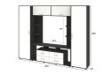 Image 4 - Стінка Київський стандарт Юта М 270 см антрацит / білий супермат