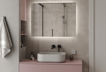 Фото Зеркало Сан-Паулу 1500х700 кнопка Moreli