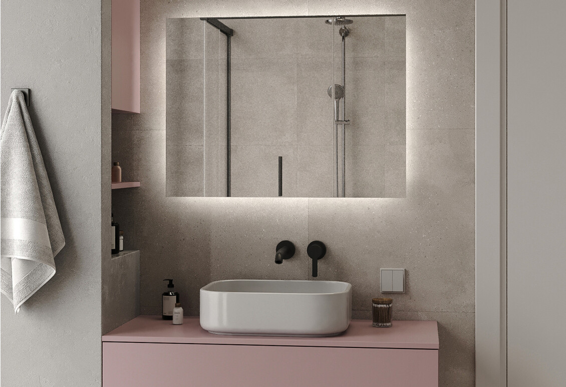 Фото Зеркало Сан-Паулу 1500х700 кнопка Moreli