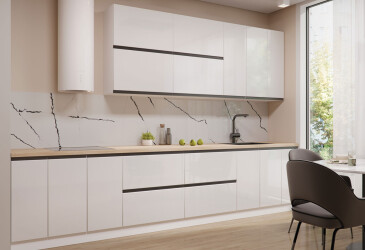 Фото Кухня Вип-мастер Прайм Люкс / Prime Luxe 300 см, белый глянец