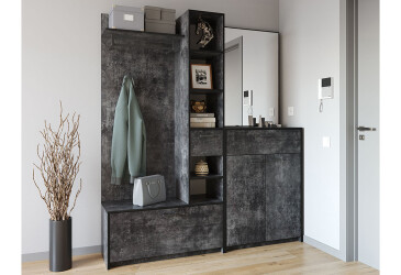 Фото Прихожая Moreli KO-0002 Корнелия бетон темный