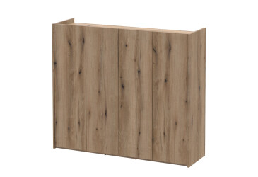 Фото Тумба для обуви Doros Кассель с 4 дверцами 128 см, Дуб Эвок