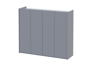 Фото Тумба для обуви Doros Кассель с 4 дверцами 128 см, Серый