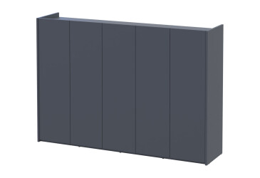 Фото Тумба для обуви Doros Кассель с 5 дверцами 159 см, Графит