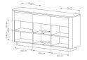 Изображение 7 - Комод Perfect Home Торро / Torro 3-дверный с ящиками 163,2 см, дуб кремона / черный
