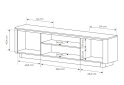 Image 7 - Тумба під ТВ Perfect Home Торро / Torro з 3 дверцятами та полицею 200 см, дуб кремона / чорний