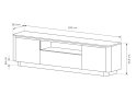 Image 6 - Тумба під ТВ Perfect Home Торро / Torro з 3 дверцятами та полицею 200 см, дуб кремона / чорний