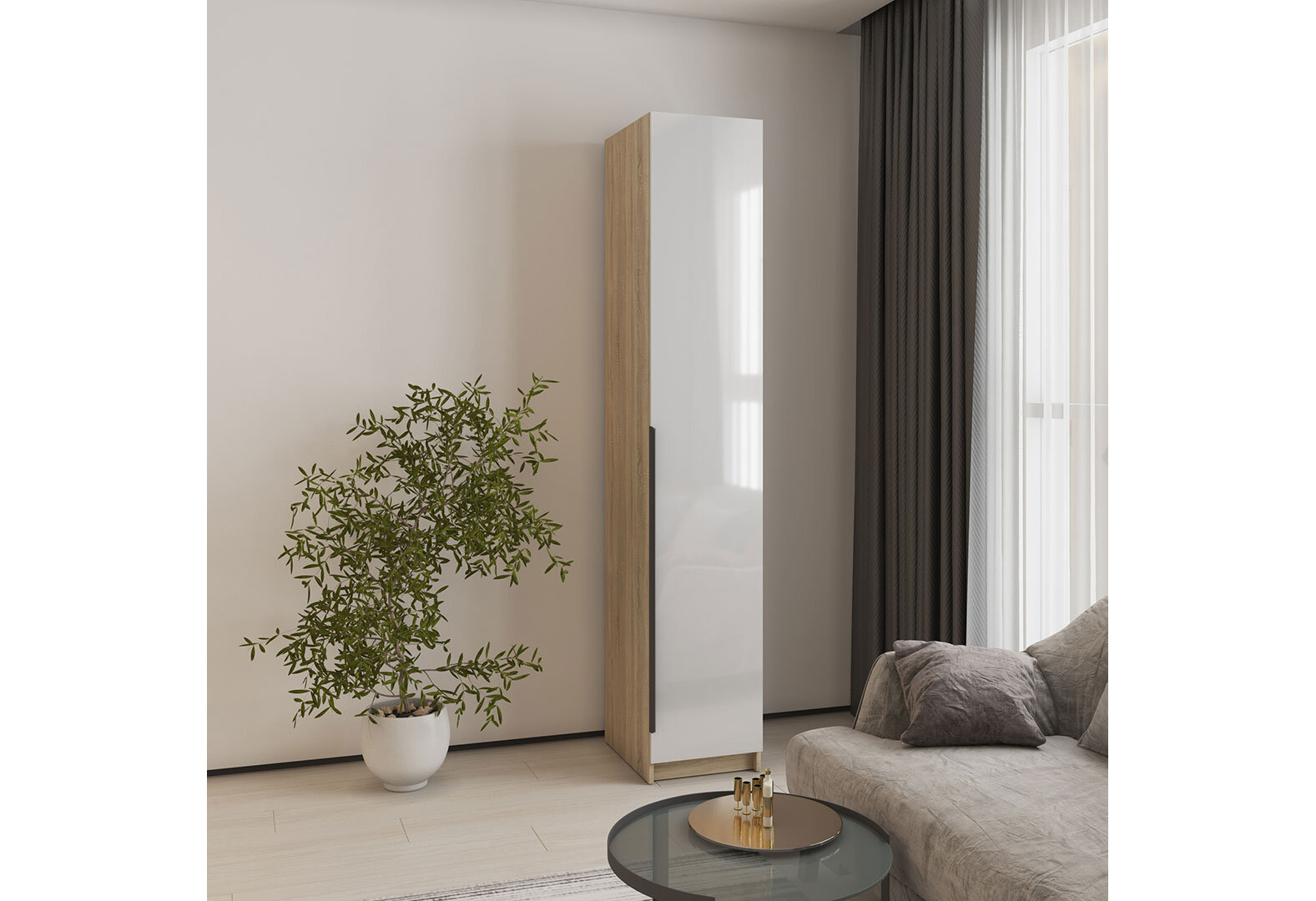 Фото 12 - Пенал Мебель Стар Оскар D фасад DPL 40 см