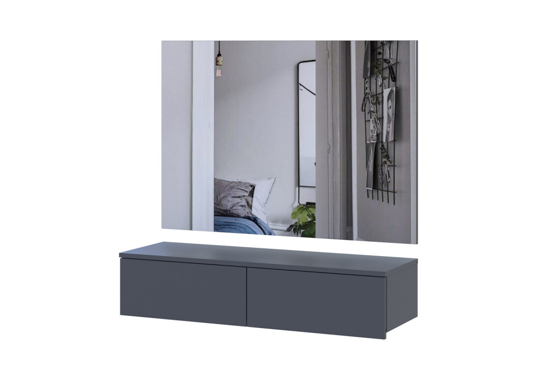 Фото Стол туалетный Doros Левия с зеркалом 100 см, графит