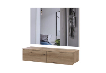 Фото Стол туалетный Doros Левия с зеркалом 100 см, дуб евок