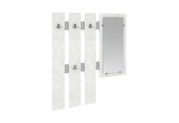 Фото Вішак для одягу Київський стандарт Ліра з дзеркалом 100x110 см бетон стайл