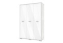 Фото 1 - Шафа Київський стандарт Ліра 3-дверна 150 см бетон стайл / білий глянець