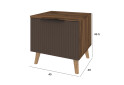 Фото 3 - Тумба приліжкова Київський стандарт Лайн з шухлядою 45 см дуб ліворно / смокі софт