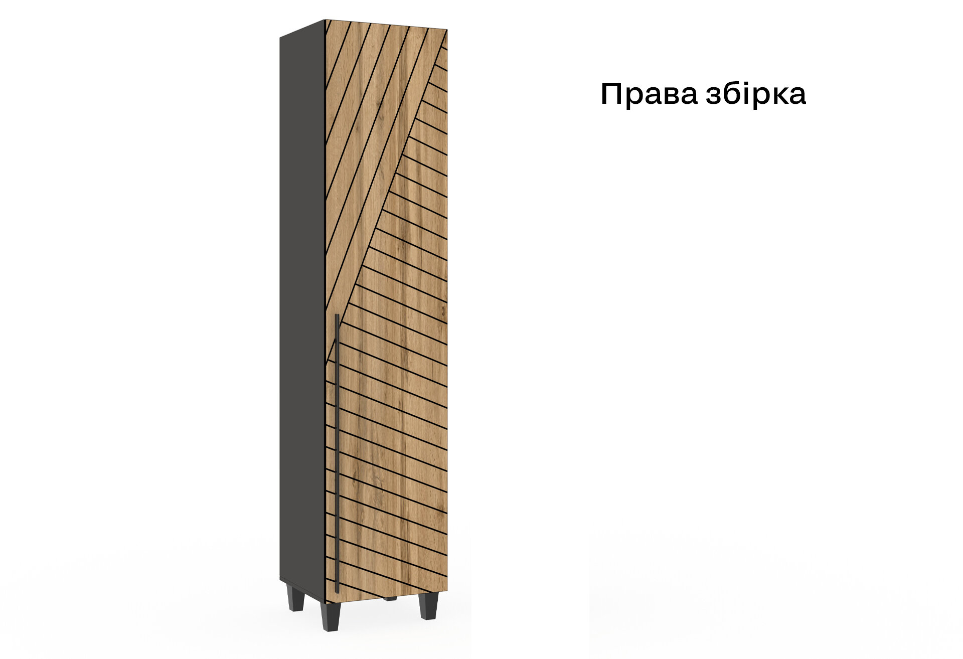 Фото 4 - Пенал Київський стандарт Лайн X 1-дверний 50 см