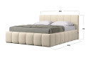 Фото 3 - Кровать-подиум МироМарк Тони 160x200 подъёмная с каркасом, светлый беж