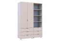 Фото 4 - Шкаф Doros Гелар 2 ДСП 2-дверная с ящиками и пеналом с открытыми полками 137.5 см Кашемир