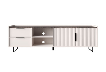 Фото Тумба под ТВ ВМК Фреско RTV2D2So 200 см, кашемир / каштан арвадонная минк