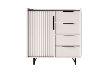 Фото Комод ВМК Фреско KOM1D4S 97 см, кашемир / каштан арвадонно минк