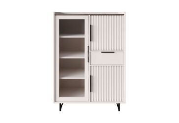 Фото Витрина ВМК Фреско REG1W2D1S 85 см, кашемир / каштан арвадонно минк