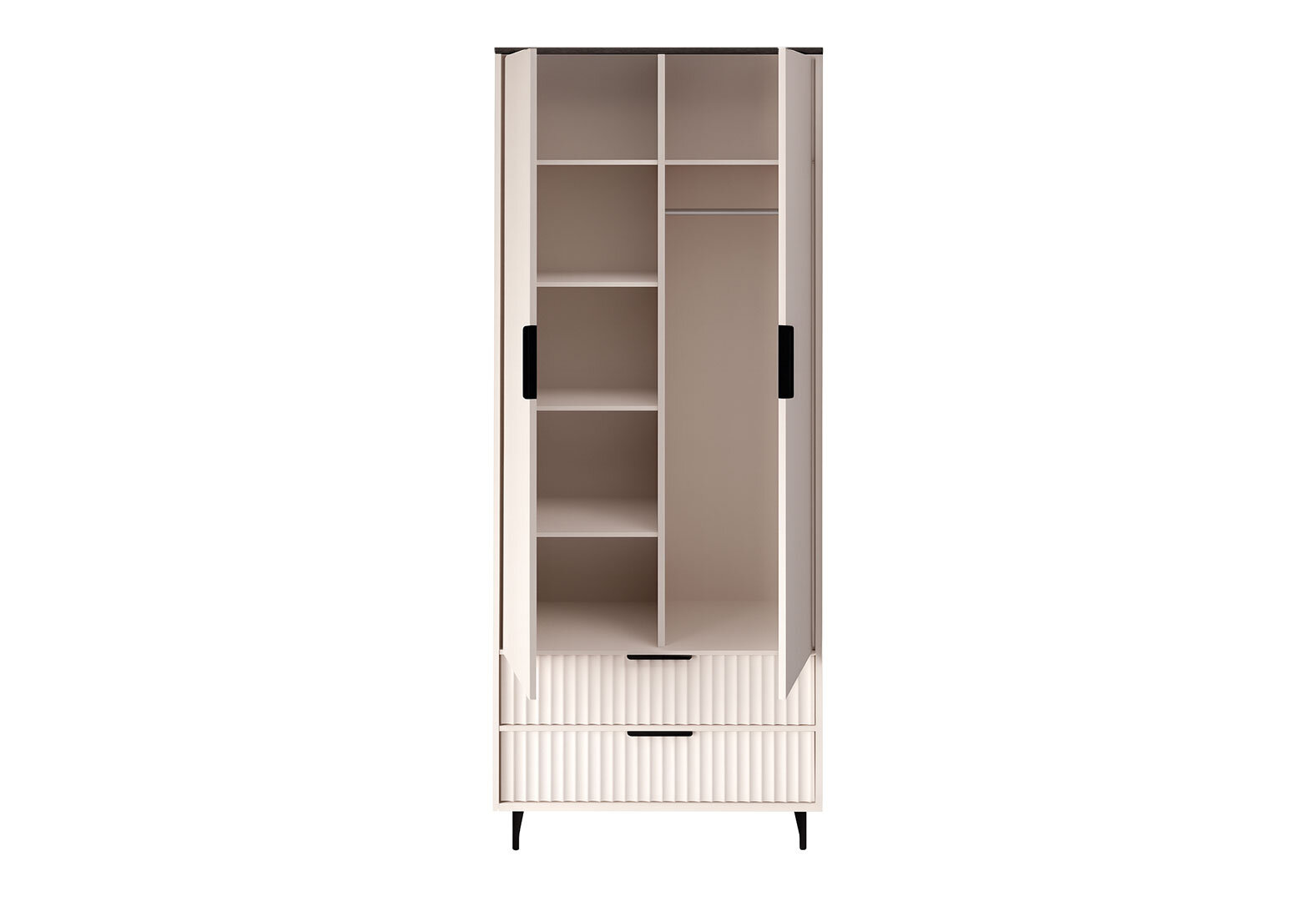 Фото 3 - Шафа ВМК Фреско SZF2D2S 98 см, кашемір / каштан арвадонна мінк
