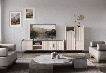 Фото Гостиная ВМК Фреско 285 см, кашемир / тёмный мрамор