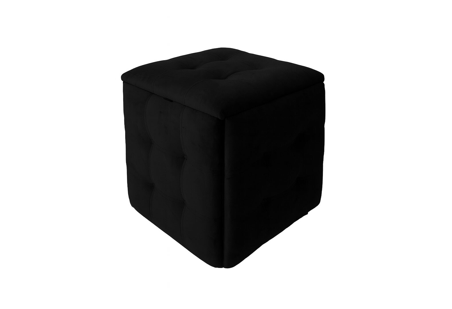 Фото 1 - Пуф-трансформер Kredens furniture 5в1 50x50 см, Чорний метал / Чорний