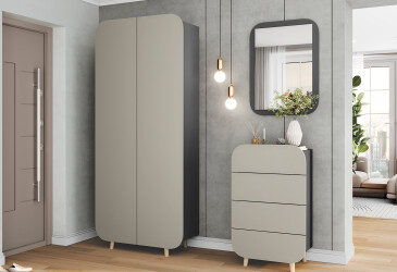 Фото Комплект в прихожую Киевский стандарт Руна антрацит / лагуна софт