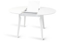 Фото 3 - Стол обеденный Марс круглый 100+40 white, раскладной