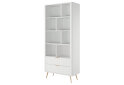 Изображение 1 - Шкаф-стеллаж открытый Perfect Home Ланте / Lante с 2 ящиками 88 см, белый, золотые ножки