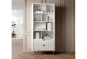 Изображение 3 - Шкаф-стеллаж открытый Perfect Home Ланте / Lante с 2 ящиками 88 см, белый, золотые ножки