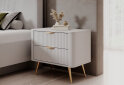 Image 3 - Прикроватная тумба Perfect Home Ланте / Lante с 2 ящиками 63 см, белый, золотые ножки