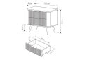 Image 6 - Прикроватная тумба Perfect Home Ланте / Lante с 2 ящиками 63 см, белый, золотые ножки