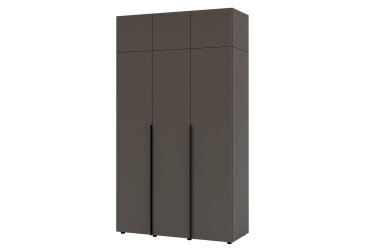 Image Шафа Garant Соло 3D з антресоллю, полицями і штангою 132 см, графіт