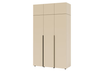 Image Шафа Garant Соло 3D з антресоллю, полицями і штангою 132 см, кашемір