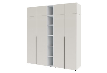 Фото Шкаф Garant Соло 4D с консолью и антресолями 210 см, нимфея альба