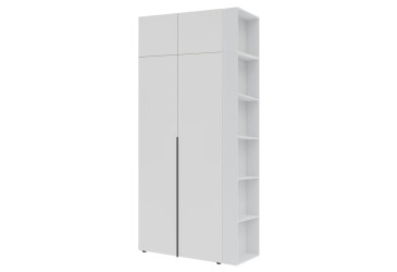 Фото Шкаф Garant Соло 2D с закрытой консолью и антресолями 110 см, нимфея альба