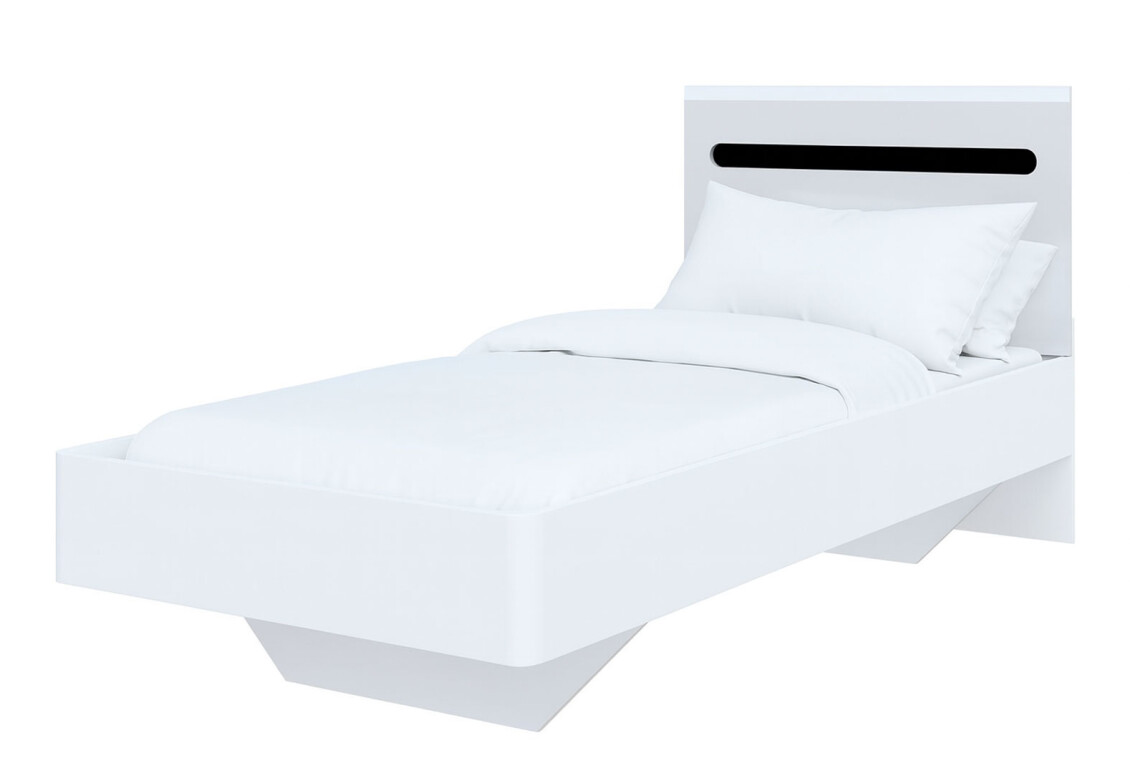 Фото Кровать Svit Mebliv Бьянко (без каркаса) 90х200 см, Белая с черной вставкой
