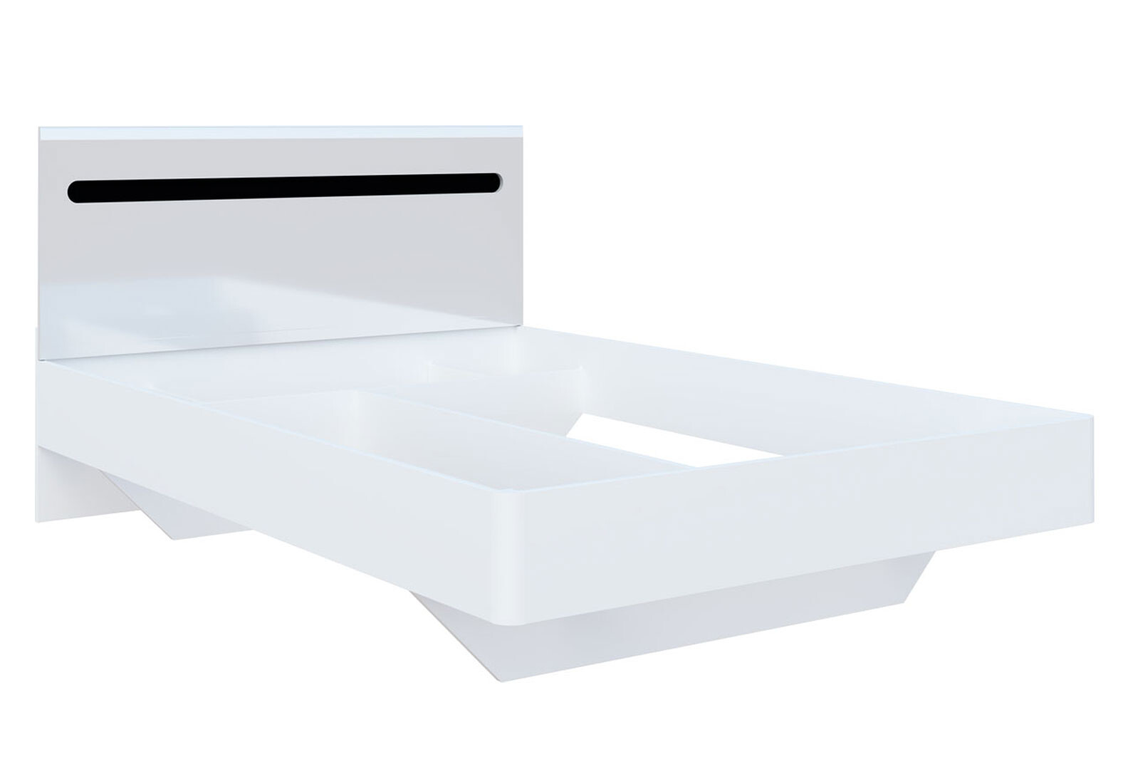Фото 3 - Кровать Svit Mebliv Бьянко (без вклада) 140х200 см, Белая с черной вставкой