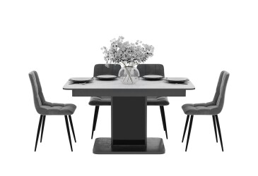 Фото Комплект стол Бостон Т раскладной 180х80 см + 4 стула Кара