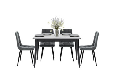 Фото Комплект стол Честер раскладной 160х80 см + 4 стула Kara