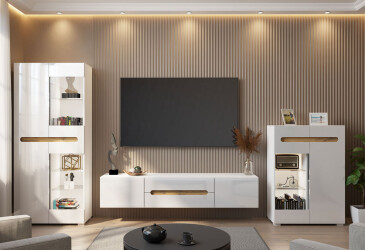 Фото Тумба 2Д (стекло) вставка дуб аппалачи