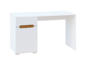 Фото Стол письменный Svit Mebliv Бьянко 128x60 см с ящиками, Белый с вставкой дуб аппалачи
